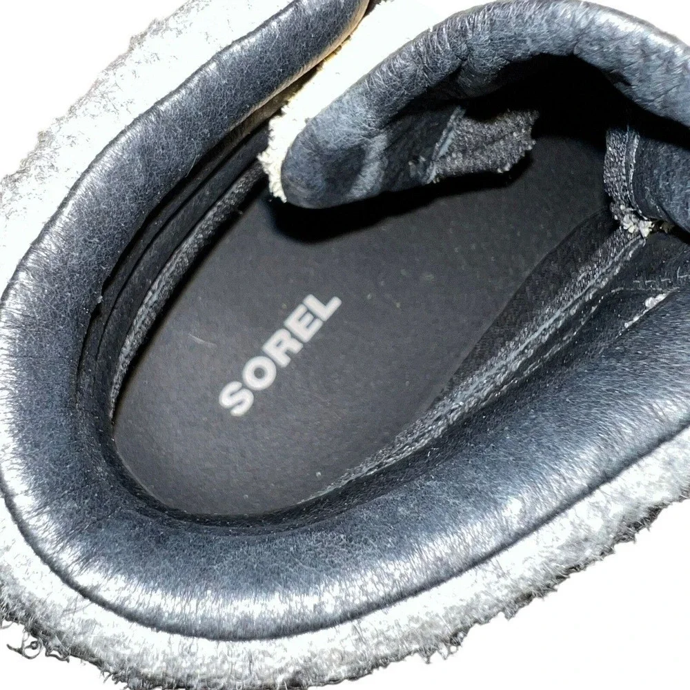 Sorel‎ Ainsley Conquest Hiking Boot Size 7 Oatmeal Tan Suede Leather Waterproof